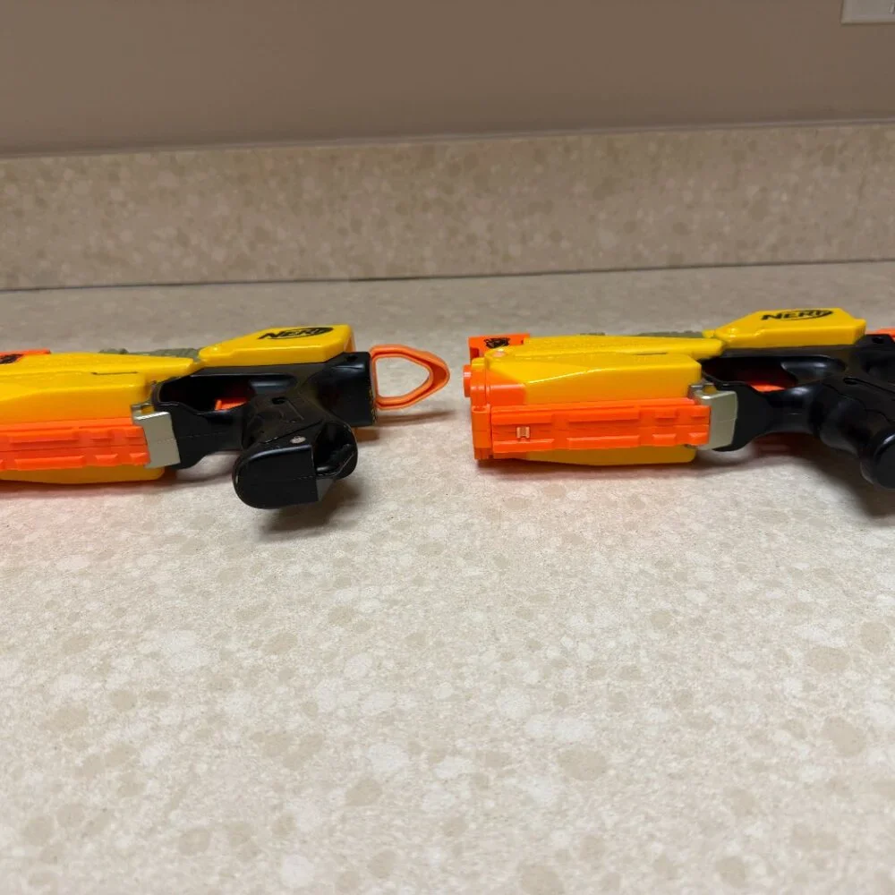 NERF Yellow Orange NSTRIKE SWITCH SHOT EX-3 U HAND CONTROLLER GUN